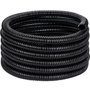 1.5 in‎ ID Pond Tubing 50 ft Black Flexible Corrugated PVC Koi Water Garden Hose